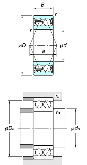 Cuscinetti obliqui a sfere 5313 ZZ