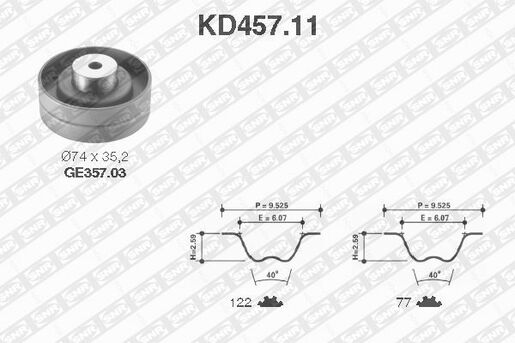 Courroies crantées KD457.11