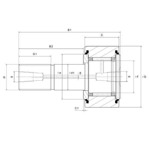 Cuscinetti a rullini KRU47XLL/3AS