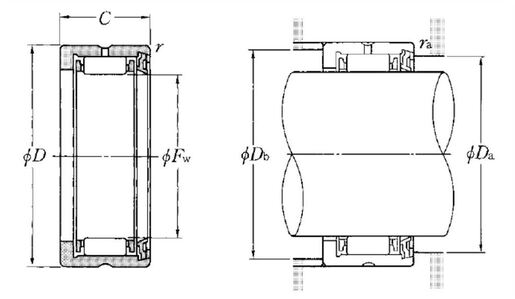 Cuscinetti a rullini RNA4908L/3AS